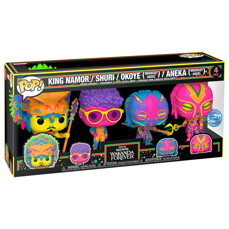 Funko POP! Marvel Black Panther Wakanda Pack 4 Exclusivo