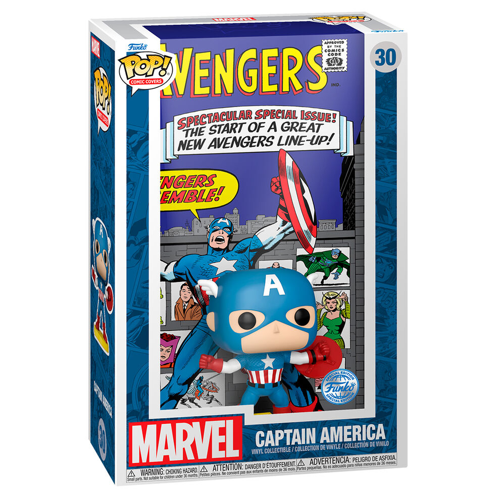 Funko POP! Comic Cover Marvel Los Vengadores Avengers Capitan America Exclusivo 30