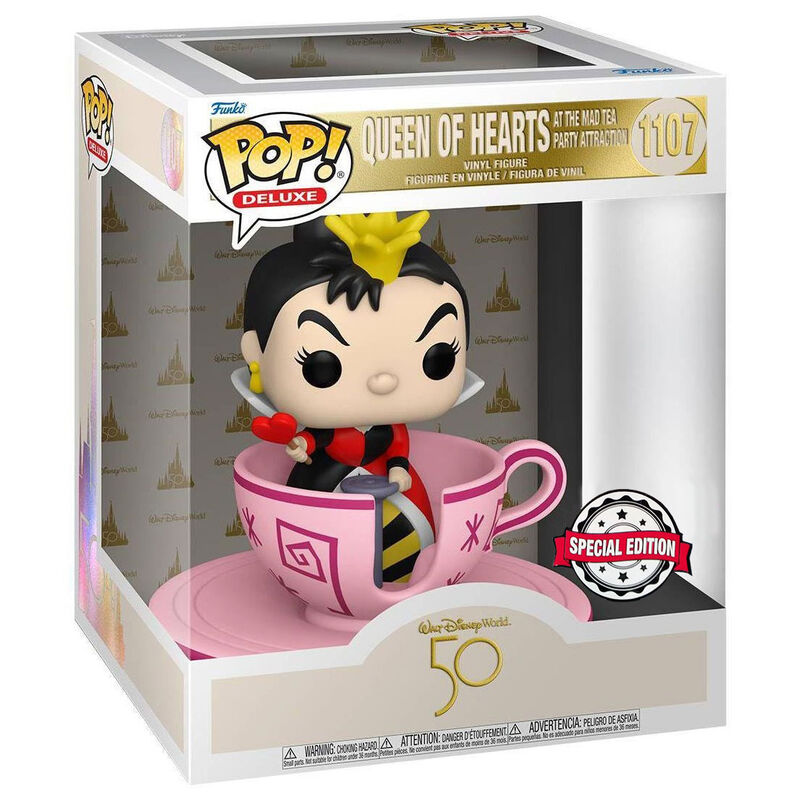 Funko POP! Walt Disney World 50th Queen of Hearts at mad tea party Exclusivo 1107