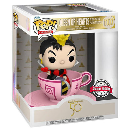 Funko POP! Walt Disney World 50th Queen of Hearts at mad tea party Exclusivo 1107