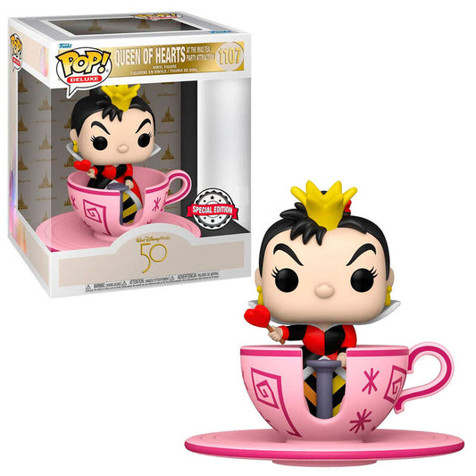 Funko POP! Walt Disney World 50th Queen of Hearts at mad tea party Exclusivo 1107