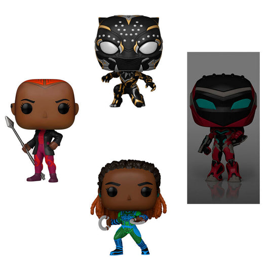 Funko POP! Marvel Black Panther Wakanda Forever Pack 4 Exclusivo