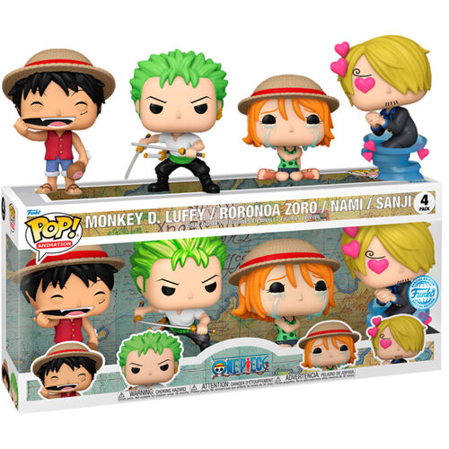 Funko POP! One Piece Pack 4 Exclusivo
