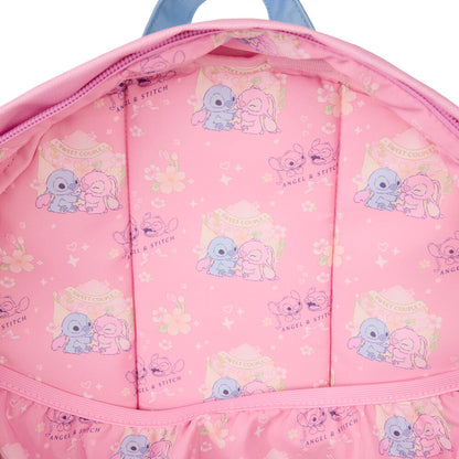 Mochila nylon Stitch & Angel Stitch Disney Loungefly 43cm