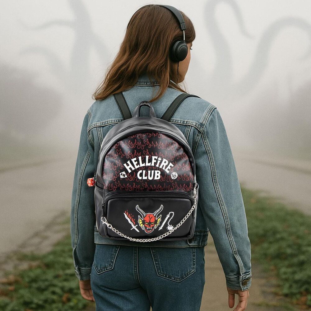 Mochila Stranger Things 27cm - 100%PU Diseño Oficial