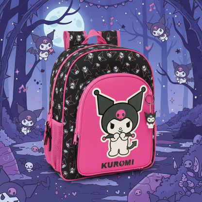 Mochila Kuromi Hello Kitty adaptable 38cm