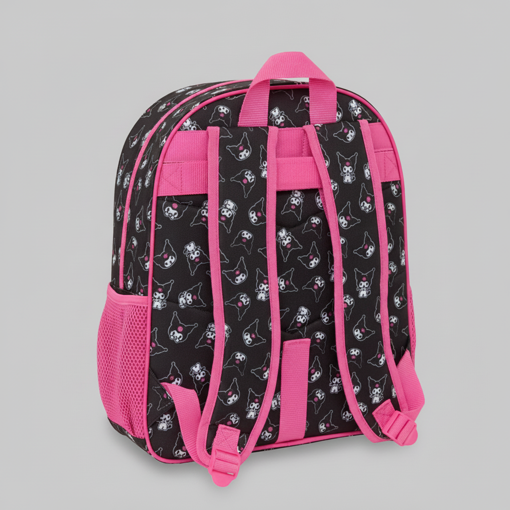 Mochila Kuromi Hello Kitty adaptable 38cm